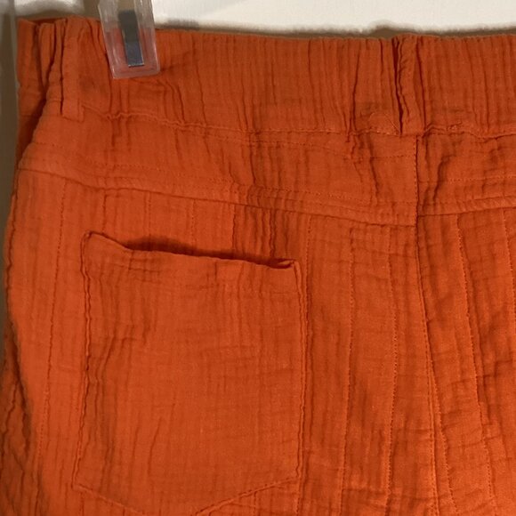 Sunny Studio Paris Women's Orange Pants Made in Italy Colorful Boho Quilted - Picture 8 of 11